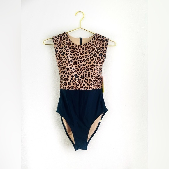 NEW Summersalt Swimsuit The Surf Leopard Cheetah One Piece Swim Bathing suit - Picture 1 of 10